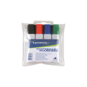 LYRECO Whiteboardpenna sned sorterade färger 4/fp