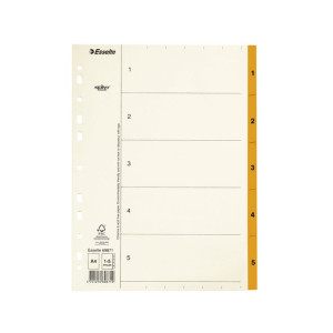 ESSELTE Pappregister Servo A4 1-5 orange