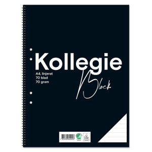 NO BRAND Kollegieblock A4 70g 70 blad linjerat hålat