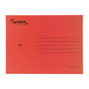 LYRECO Hängmapp A4 röd 25/fp