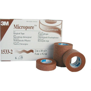 3M Micropore 5,0cmx9,1m Beige 6/fp