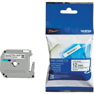 Brother Tape MK231 12mm svart på vit