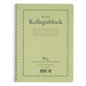 NO BRAND Kollegieblock A4 90g 70 blad rutat Träfritt papper