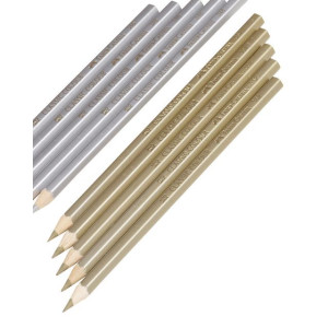 FABER-CASTELL Färgpenna, Classic, triangelformad pennkropp, guld 5/fp
