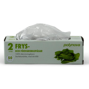POLYNOVA Fryspåse på rulle 2L transparenta 50/rl