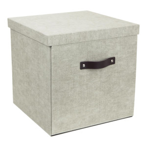BIGSO BOX Förvaringsbox Kub - Linnebeige