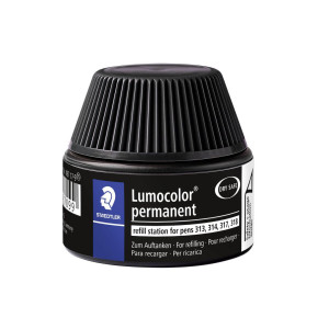 LUMOCOLOR Refill universal permanent 15ml svart