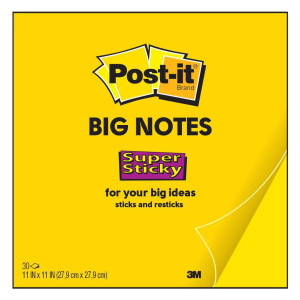 POST-IT Stora Super Sticky notisar BN11-EU 27,9x27,9cm 30 blad neongul