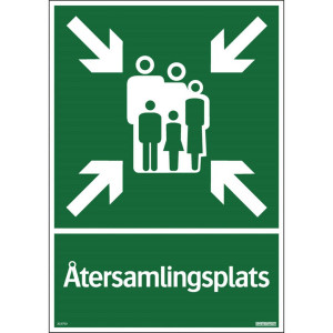 SYSTEMTEXT Skylt Återsamlingsplats 297x420mm