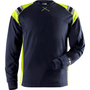 FRISTADS Långärmad T-shirt Flam 7072 Marin XL