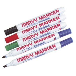 MARVY Märkpenna Permanent, 1 - 1,5 mm linjebredd, svart