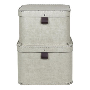 BIGSO BOX Förvaringsboxar med lock 2/fp - Linnebeige
