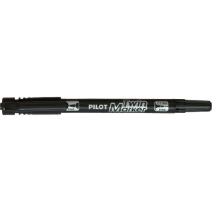 PILOT BEGREEN Begreen Twin Ended Marker, tunn och extra tunn spets, svart