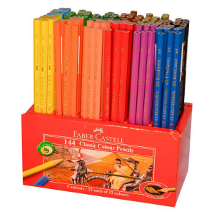 FABER-CASTELL Färgpennor sexkantig pennkropp 12x12 färger