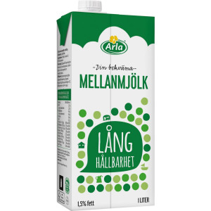 ARLA Mjölk mellan lång hållbarhet 1,5% 1L