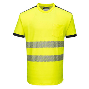 PORTWEST T-shirt varsel PW T181 kl2 gul 2XL