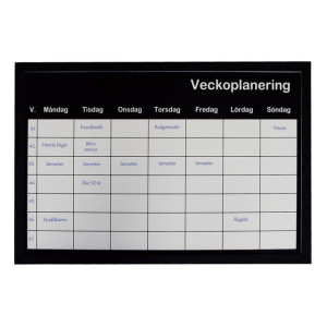 NO BRAND Tavla veckoplanering 60x40cm silver