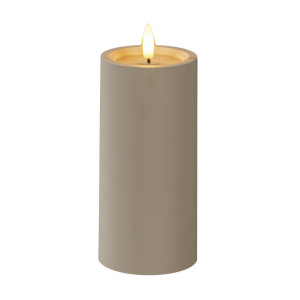 KONSTSMIDE Blockljus LED timer beige 15cm