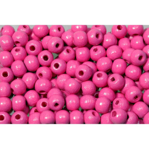 NO BRAND Träpärla 8 mm rosa 200/fp