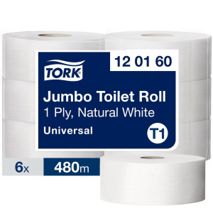 TORK Toalettpapper Universal Jumbo T1 1-lagers natur