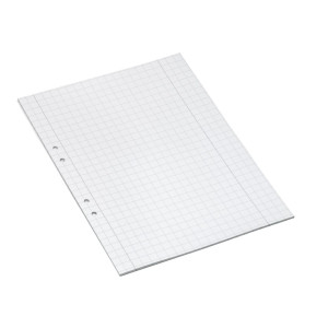 BANTEX Lösblad A4 rutat 10x10mm hålat 500/fp