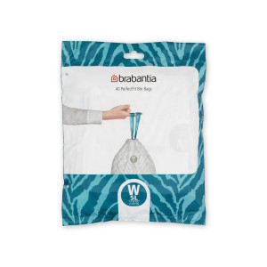 BRABANTIA Avfallspåsar W 5L vit 40/fp