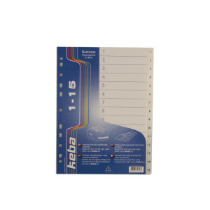 KEBA Plastregister Business A4 PP 0,18mm 1-15 flikar