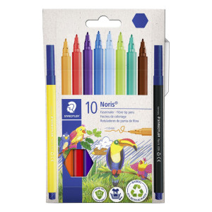 STAEDTLER Fiberpenna 10 färger