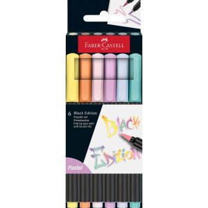 FABER-CASTELL Fiberpenna Black Edition pastell 6/fp