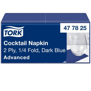 TORK Servett Cocktail 2-lags blå 200/fp