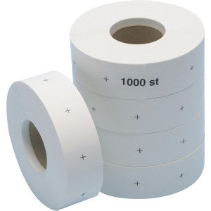 NO BRAND Kartongetikett 30x36mm neutral på rulle 5/rl
