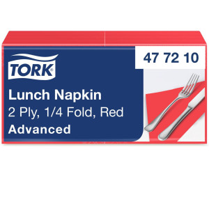 TORK Servett Lunch 2-lags röd 200/fp