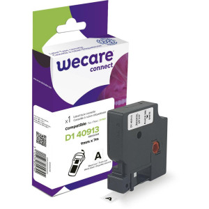 WECARE Tape 9mm svart på vit