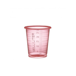 NO BRAND Medicinbägare Eco 30ml smal Röd 90/fp