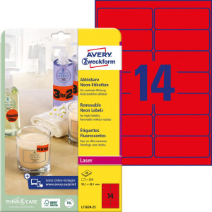 Avery Etikett avtagbar 99,1x38,1mm 350/fp