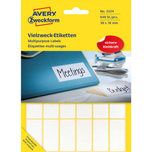 Avery Etikett handskrift 18x38mm 648/fp