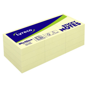 LYRECO Notes 50x40mm 100 blad gul 12/fp