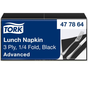 TORK Servett Lunch Mjuk 3-lags svart 150/fp