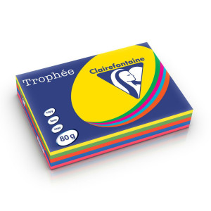 CLAIREFONTAINE Trophée A4 80g färgat papper intensiv 500/fp