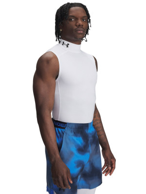 Under Armour Tank top treningowy męski Under Armour UA Hg Armour Comp Mock Sl - biały
