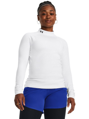 Under Armour Longsleeve treningowy damski Under Armour UA CG Authentics Mockneck - biały
