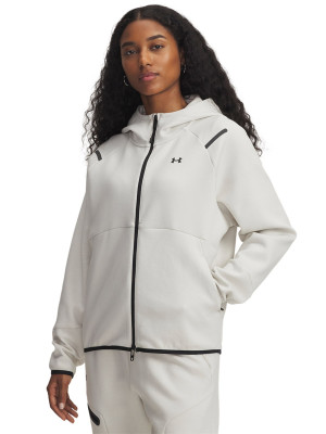 Under Armour Bluza treningowa rozpinana z kapturem damska Under Armour Unstoppable Fleece FZ - biała