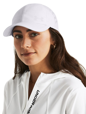 Under Armour Czapka z daszkiem do biegania damska Under Armour W Iso-chill Launch Adj - biała