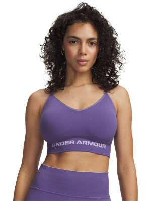 Under Armour Biustonosz treningowy damski Under Armour Vanish Seamless Low Bra - fioletowy