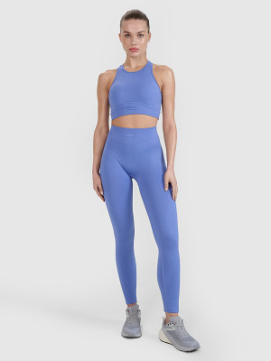 4F Legginsy treningowe bezszwowe 4F | Anna Lewandowska - niebieskie