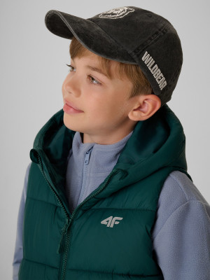 4F Czapka z daszkiem strapback dziecięca - szara