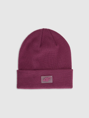 4F Czapka beanie dziecięca - fioletowa