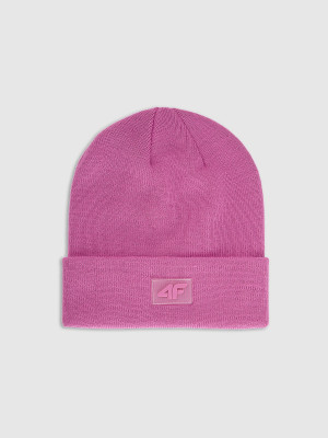4F Czapka beanie dziecięca - różowa