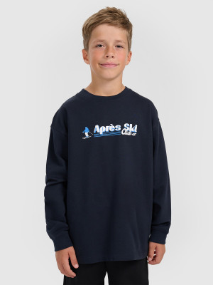 4F Longsleeve regular z nadrukiem chłopięcy - granatowy