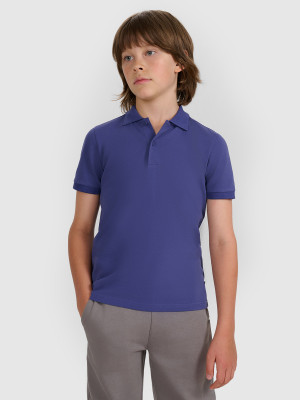 4F Koszulka polo regular chłopięca - granatowa